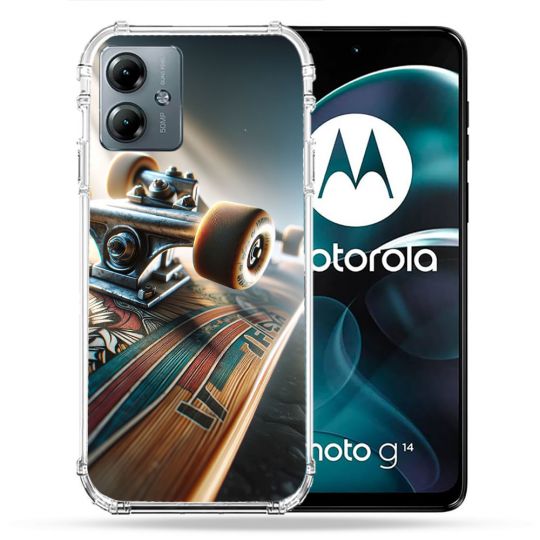 Coque Renforcée Pour Motorola G14 4G Planche Skate