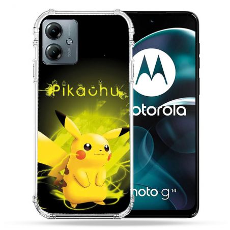 Coque Renforcée Pour Motorola G14 4G Pokemon Pikachu Eclair