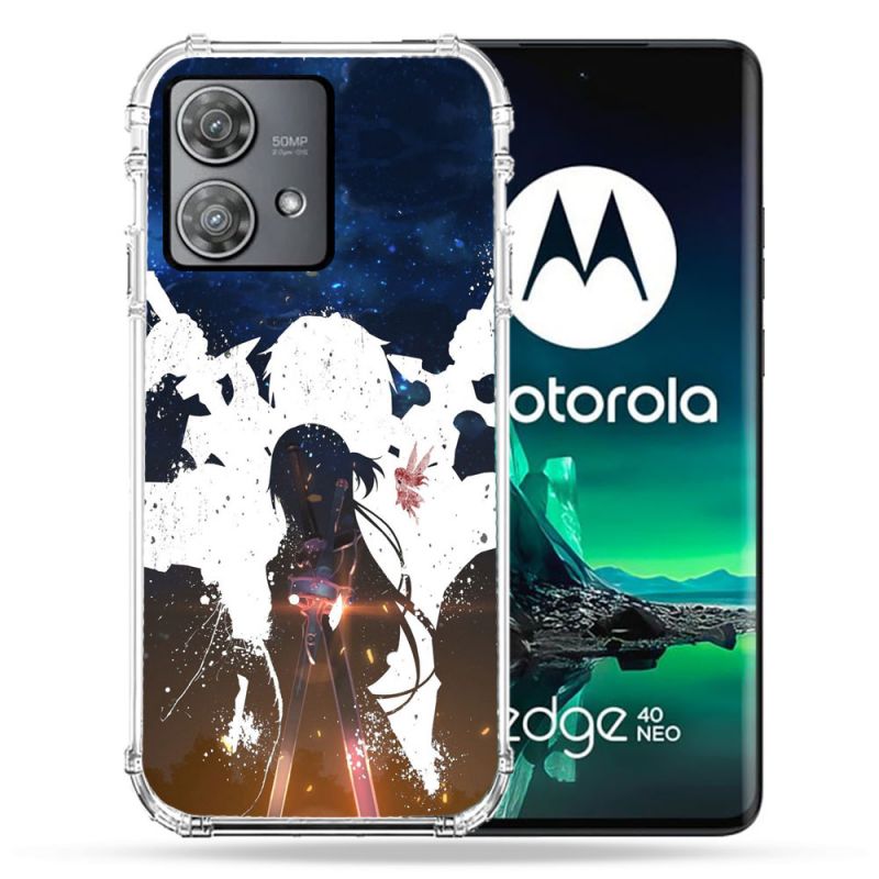 Coque Renforcée Pour Motorola Edge 40 Neo Manga SAO sword Art Online Asuna