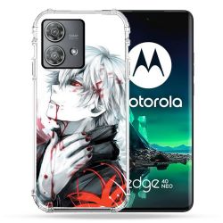 Coque Renforcée Pour Motorola Edge 40 Neo Manga Tokyo Ghoul Kaneki Blanc