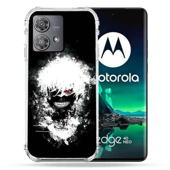 Coque Renforcée Pour Motorola Edge 40 Neo Manga Tokyo Ghoul Kaneki Tag