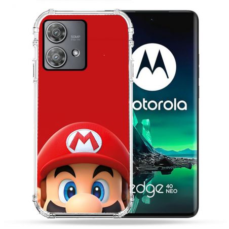 Coque Renforcée Pour Motorola Edge 40 Neo Mario Rouge