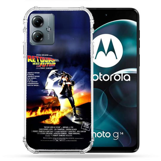 Coque Renforcée Pour Motorola G14 4G Retour Vers Le Futur Affiche