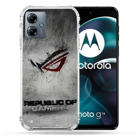 Coque Renforcée Pour Motorola G14 4G ROG Gris