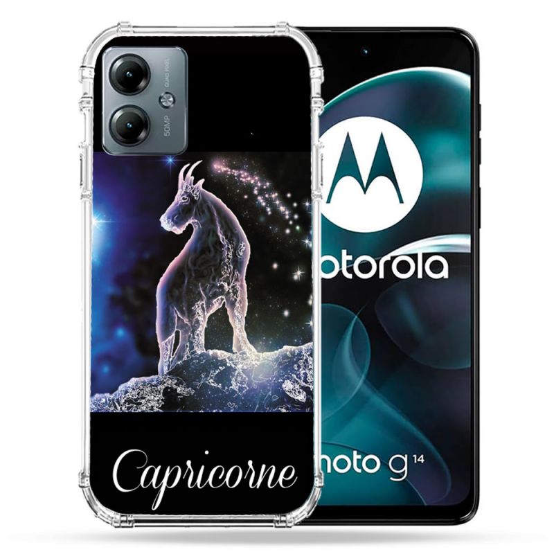 Coque Renforcée Pour Motorola G14 4G Signe Zodiaque 2 Capricorne