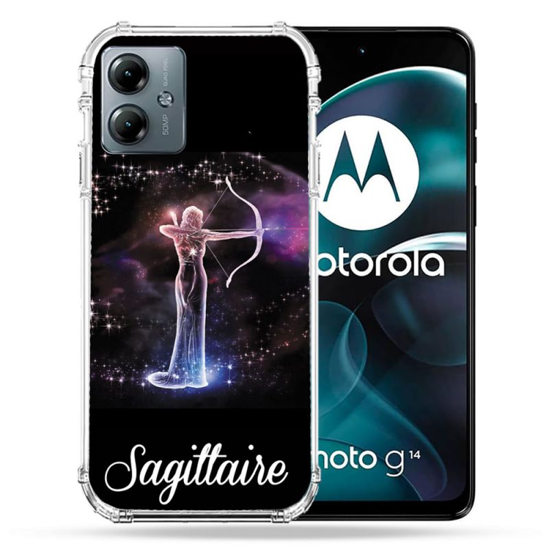 Coque Renforcée Pour Motorola G14 4G Signe Zodiaque 2 Sagittaire