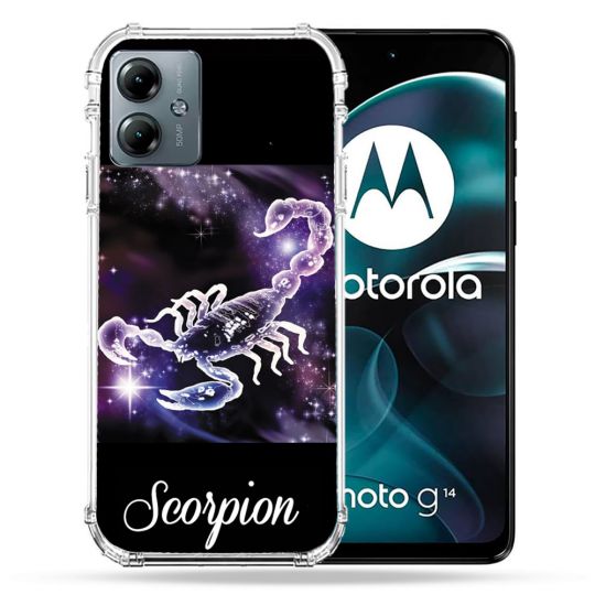Coque Renforcée Pour Motorola G14 4G Signe Zodiaque 2 Scorpion