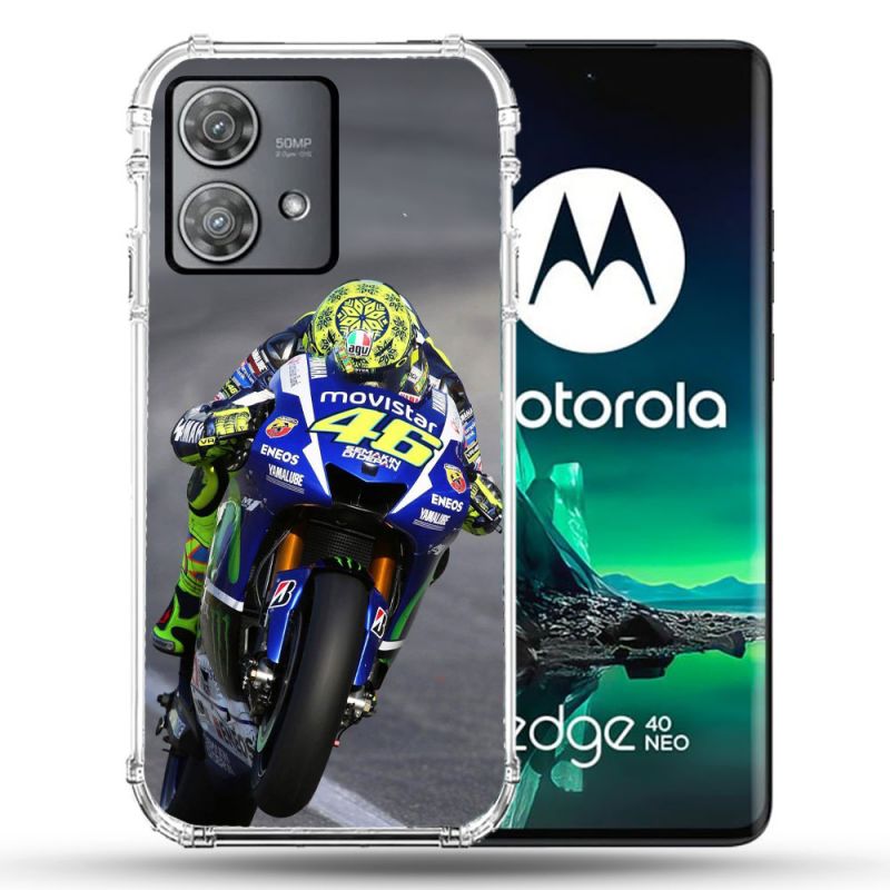Coque Renforcée Pour Motorola Edge 40 Neo Moto Course GP Wheeling 46