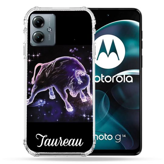 Coque Renforcée Pour Motorola G14 4G Signe Zodiaque 2 Taureau