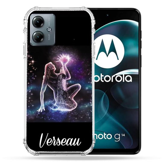 Coque Renforcée Pour Motorola G14 4G Signe Zodiaque 2 Verseau