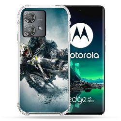 Coque Renforcée Pour Motorola Edge 40 Neo Moto Cross Ombre