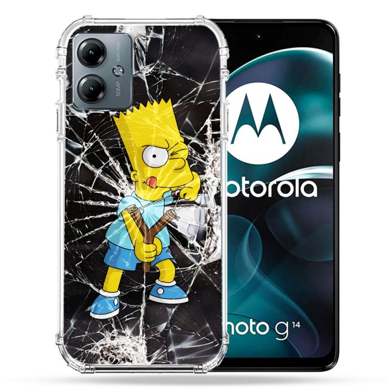 Coque Renforcée Pour Motorola G14 4G Simpson Bart