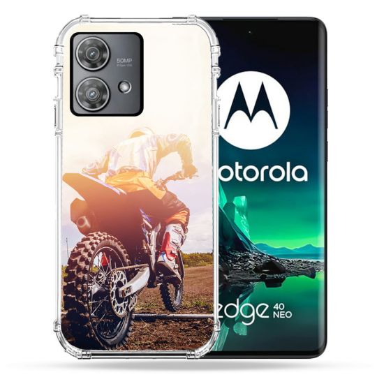 Coque Renforcée Pour Motorola Edge 40 Neo Moto Cross Soleil