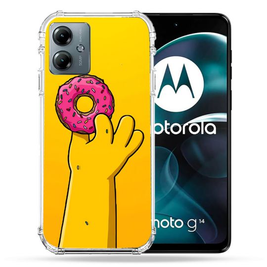 Coque Renforcée Pour Motorola G14 4G Simpson Donuts