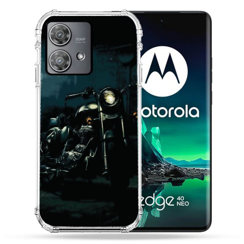 Coque Renforcée Pour Motorola Edge 40 Neo Moto Harley Vintage