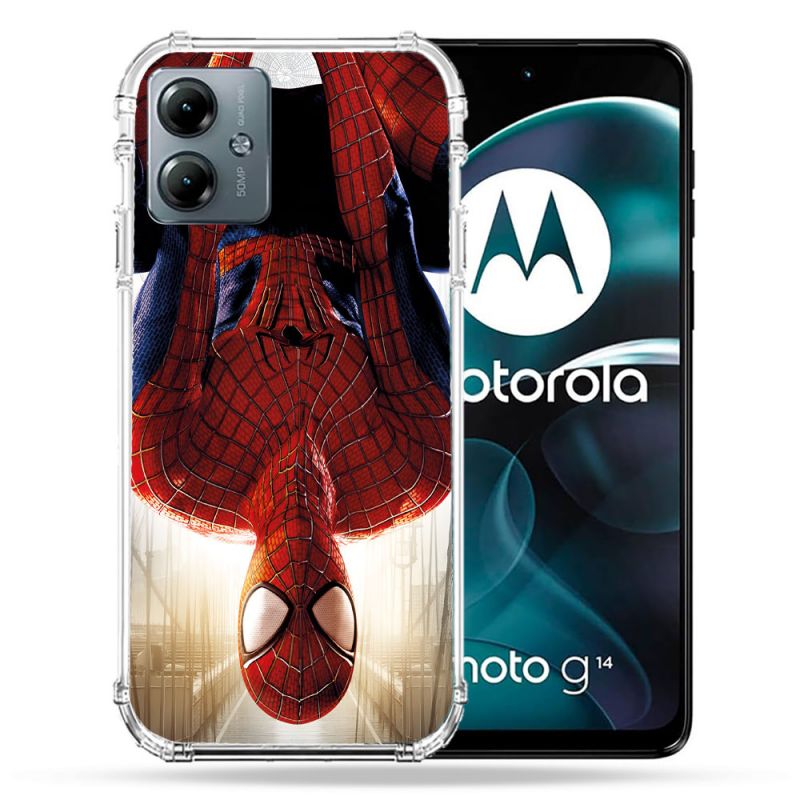 Coque Renforcée Pour Motorola G14 4G Spiderman Invers