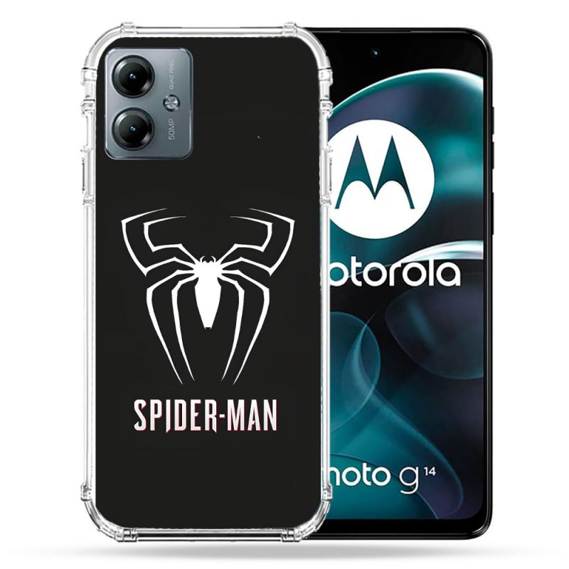 Coque Renforcée Pour Motorola G14 4G Spiderman Logo