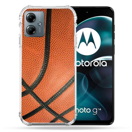 Coque Renforcée Pour Motorola G14 4G Sport Ballon Basket