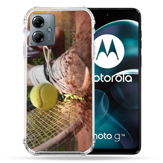 Coque Renforcée Pour Motorola G14 4G Sport Tennis Glissade