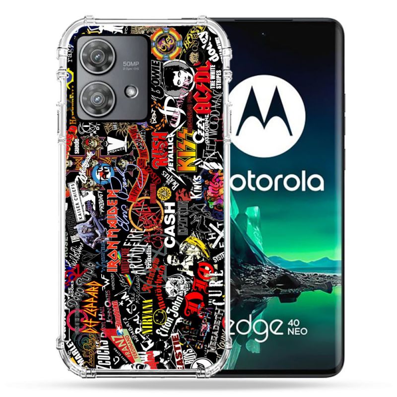 Coque Renforcée Pour Motorola Edge 40 Neo Musique Rock Groupe