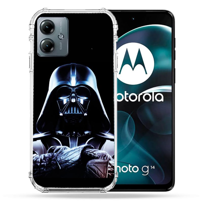 Coque Renforcée Pour Motorola G14 4G Star Wars - Dark Vador Noir
