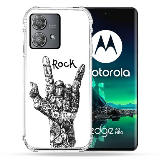 Coque Renforcée Pour Motorola Edge 40 Neo Musique Rock Main