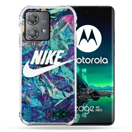 Coque Renforcée Pour Motorola Edge 40 Neo Nike Turquoise