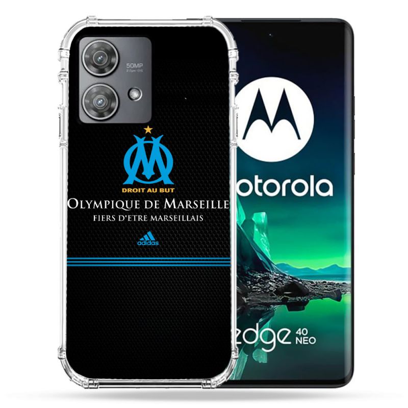 Coque Renforcée Pour Motorola Edge 40 Neo Olympique Marseille OM Fier etre Marseillais