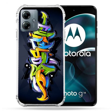 Coque Renforcée Pour Motorola G14 4G Street Art Graffiti