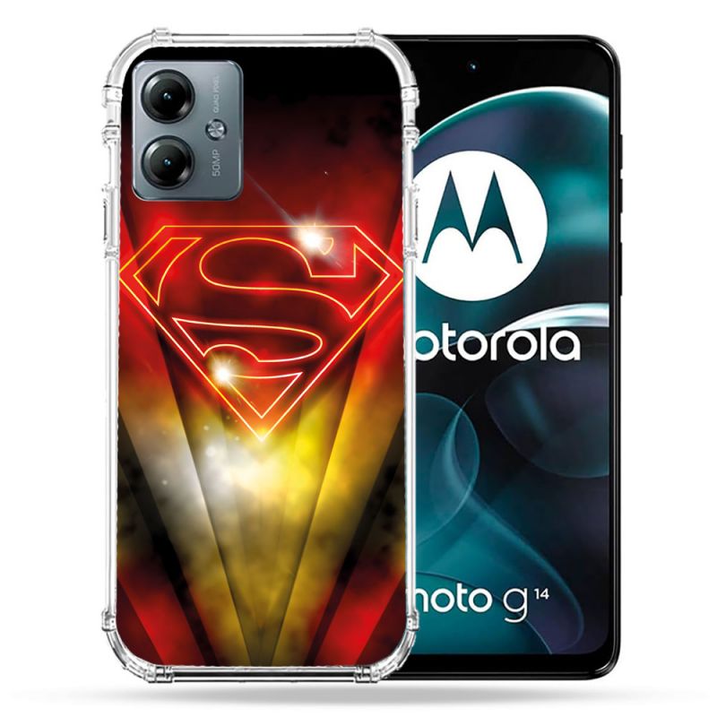 Coque Renforcée Pour Motorola G14 4G Superman Logo