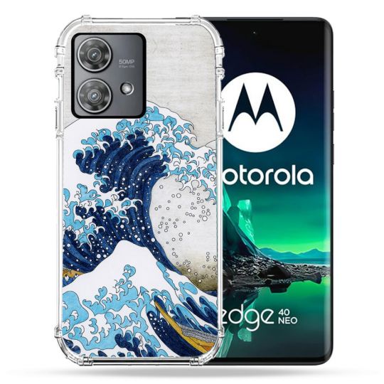 Coque Renforcée Pour Motorola Edge 40 Neo Peinture La Grande Vague