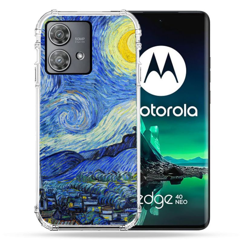 Coque Renforcée Pour Motorola Edge 40 Neo Peinture La nuit étoilée