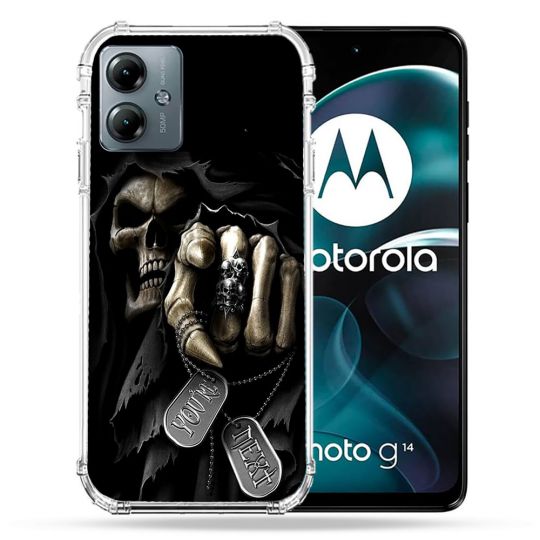 Coque Renforcée Pour Motorola G14 4G Tete de Mort Your Next