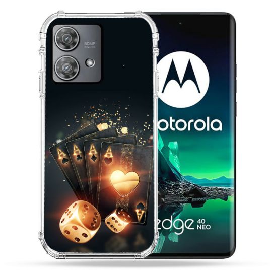 Coque Renforcée Pour Motorola Edge 40 Neo Poker Des