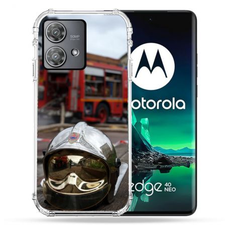 Coque Renforcée Pour Motorola Edge 40 Neo Pompier Casque Camion