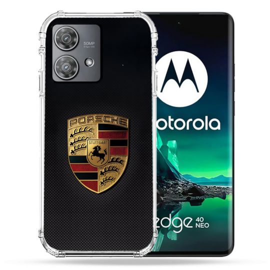 Coque Renforcée Pour Motorola Edge 40 Neo Porsche Carbone