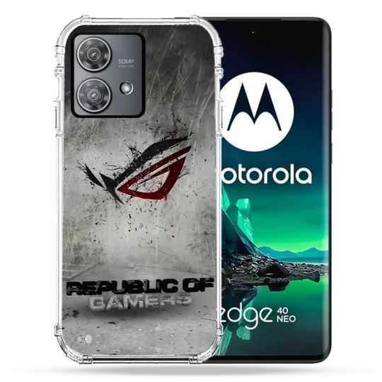Coque Renforcée Pour Motorola Edge 40 Neo ROG Gris