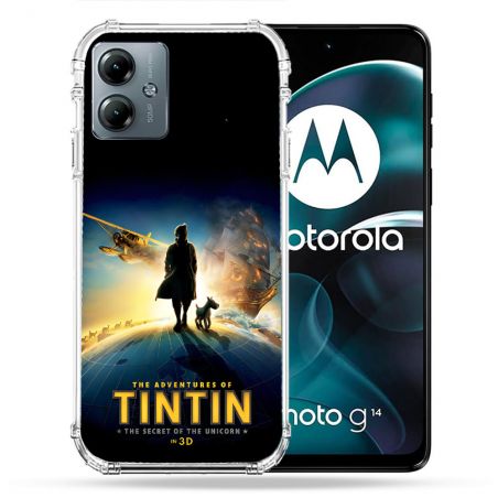 Coque Renforcée Pour Motorola G14 4G Tintin Affiche