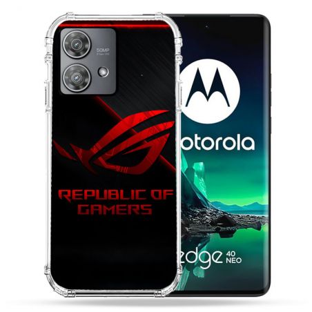 Coque Renforcée Pour Motorola Edge 40 Neo ROG Rouge