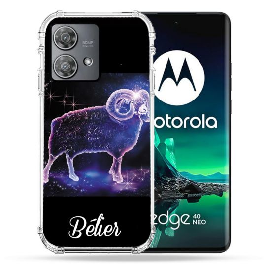 Coque Renforcée Pour Motorola Edge 40 Neo Signe Zodiaque 2 Bélier