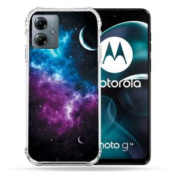Coque Renforcée Pour Motorola G14 4G Univers Bleu Violet