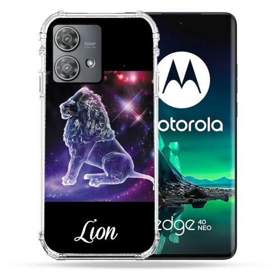 Coque Renforcée Pour Motorola Edge 40 Neo Signe Zodiaque 2 Lion
