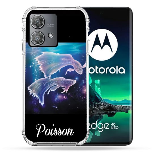 Coque Renforcée Pour Motorola Edge 40 Neo Signe Zodiaque 2 Poisson