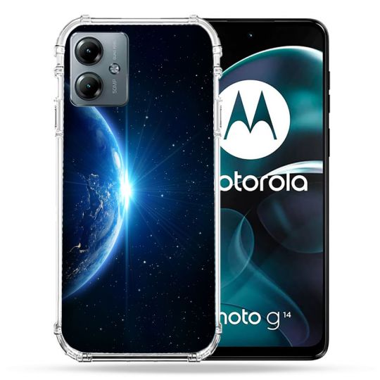 Coque Renforcée Pour Motorola G14 4G Univers Planete Terre