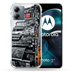 Coque Renforcée Pour Motorola G14 4G Voyage Amerique USA New York Taxi