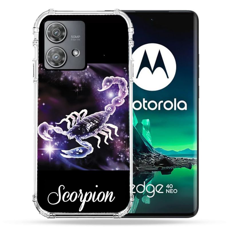 Coque Renforcée Pour Motorola Edge 40 Neo Signe Zodiaque 2 Scorpion