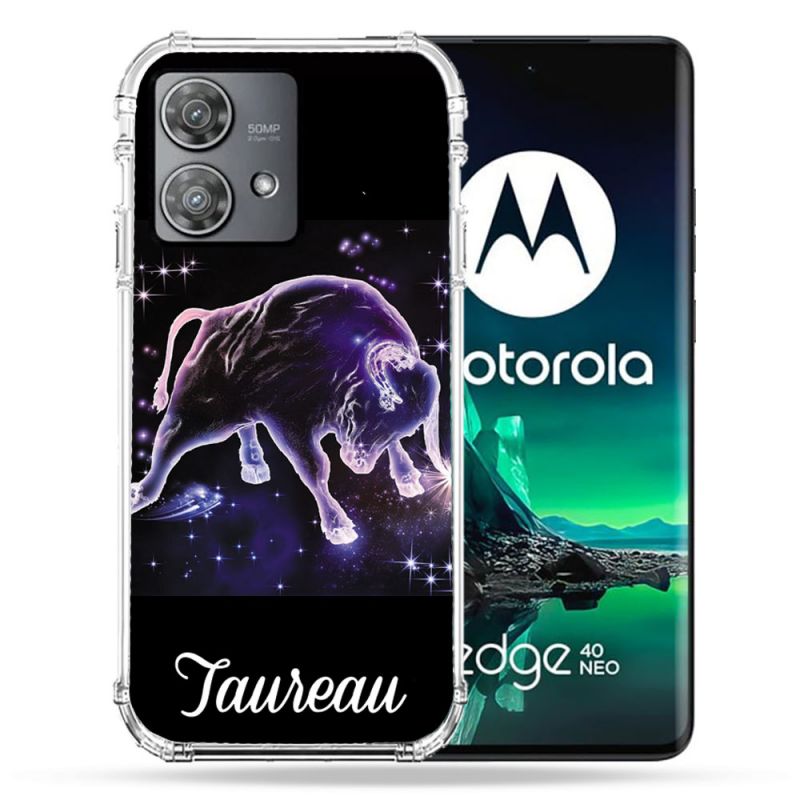 Coque Renforcée Pour Motorola Edge 40 Neo Signe Zodiaque 2 Taureau