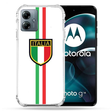 Coque Renforcée Pour Motorola G14 4G Voyage Italie 3 Blanc