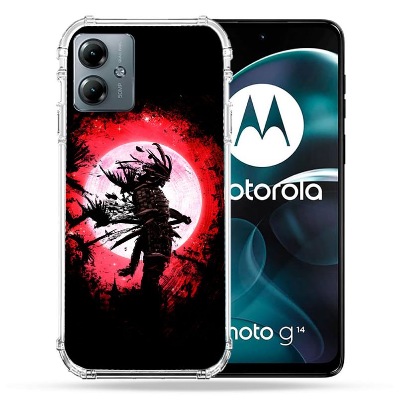 Coque Renforcée Pour Motorola G14 4G Voyage Japon Samourai