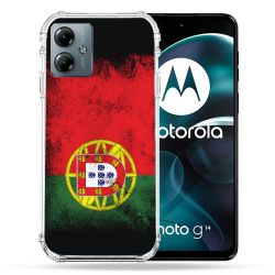 Coque Renforcée Pour Motorola G14 4G Voyage Portugal Drapeau